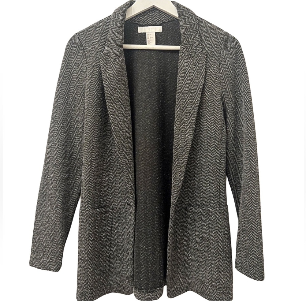 Women's Black and White Herringbone Jacket